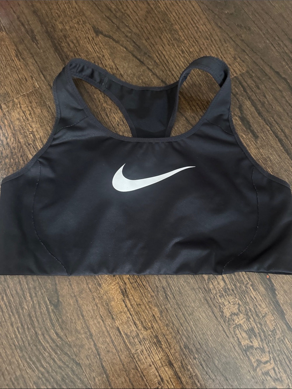 Nike Black Sports Bra with White Swoosh